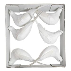 Pick Decorativo Pomba para Arranjos 20cm - Pack 6