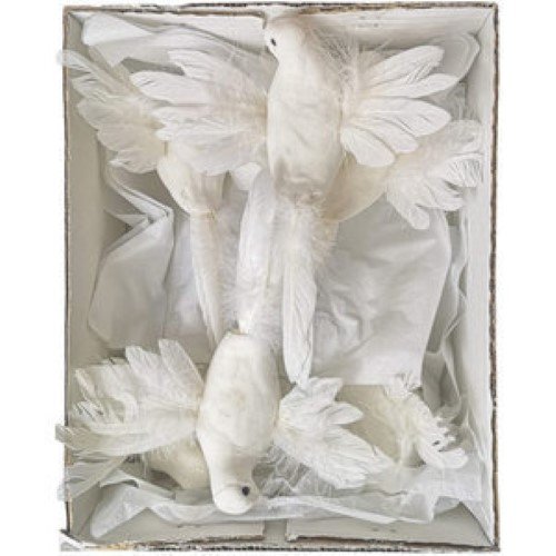 Pick Decorativo Pomba para Arranjos 18cm - Pack 6