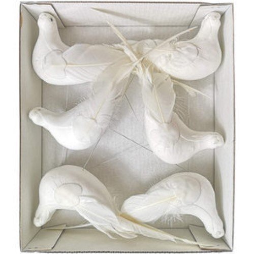 Pick Decorativo Pomba para Arranjos 27cm - Pack 6