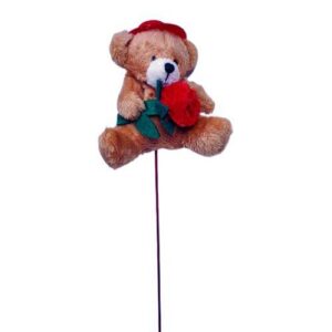 Pick Decorativo Urso de Peluche para Arranjos 9cm