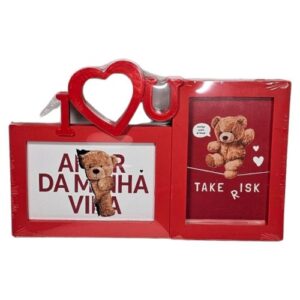 Porta-fotos Duplo em Plástico 10x15cm