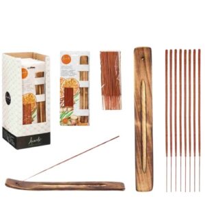Conjunto de 50 Incensos em Vareta e Queimador - Laranja
