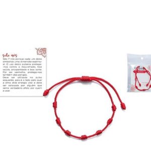 Pulseira da Sorte 7 Nós - Vermelho