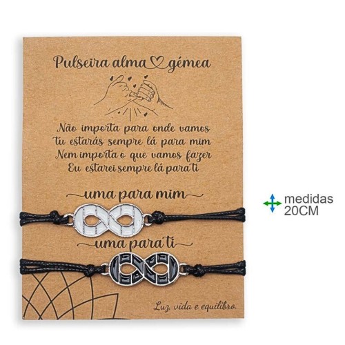 Pulseira Alma Gémea - Pack 2, Infinito