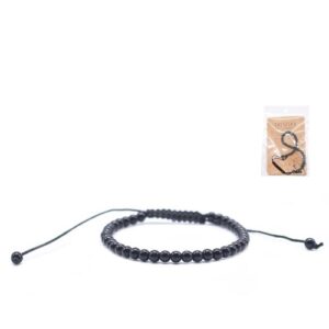 Pulseira de Pedras Semipreciosas 4mm - Onix