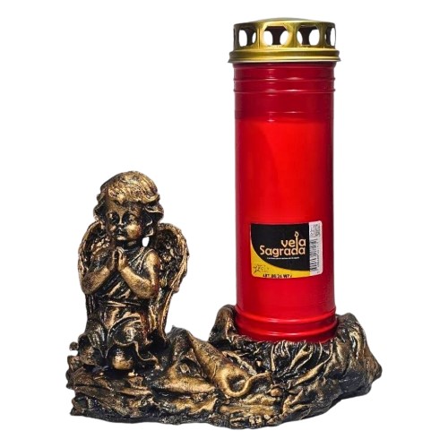 Anjo Porta-Velas 80/24 em Marfinite - Dourado