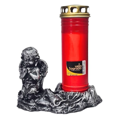 Anjo Porta-Velas 80/24 em Marfinite - Prateado