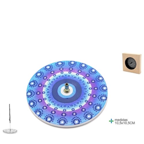 Queimador em Cerâmica para Incenso 10,5x10,5cm - Olho Turco