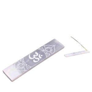 Queimador em Selenita para Incenso 15cm - OM