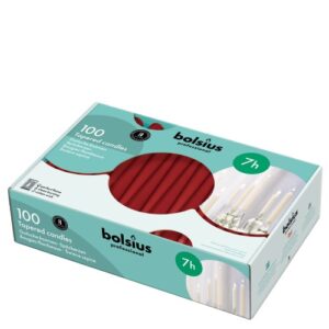 Vela Cónica para Eventos 24,5cm - Pack 100, Bordeaux, 7h de Duração