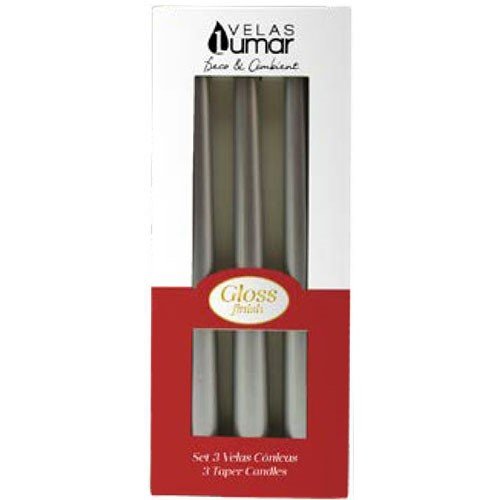 Vela Cónica - Pack 3, Prateado