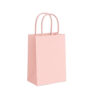Saco de Papel Colorido com Asas Torcidas 11x6x15cm - Rosa
