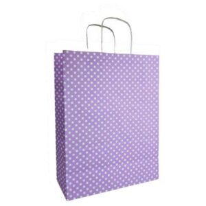 Saco de Papel Colorido com Asas Torcidas 24x11x32cm - Lilás