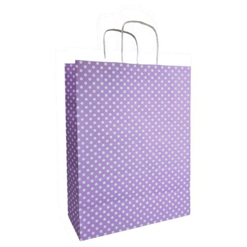 Saco de Papel Colorido com Asas Torcidas 24x11x32cm - Lilás