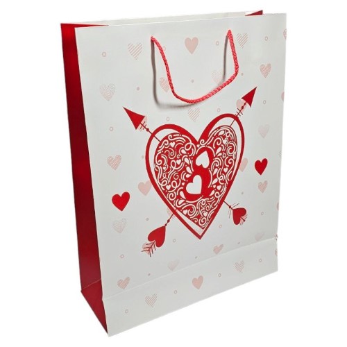 Saco de Papel Decorado com Asas Torcidas 31x42x12cm