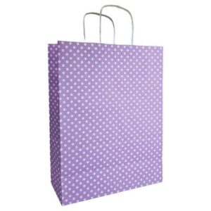 Saco de Papel Colorido com Asas Torcidas 32x11x42cm - Lilás