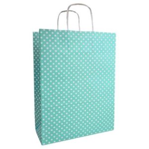 Saco de Papel Colorido com Asas Torcidas 32x11x42cm - Verde