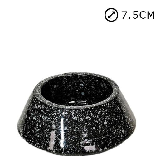 Suporte de Círios Nº1 em Cerâmica para Cemitério Diam. 7,5cm - Preto