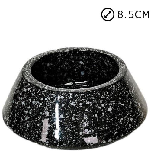 Suporte de Círios Nº2 em Cerâmica para Cemitério Diam. 8,5cm - Preto