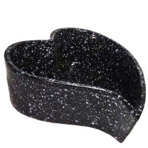 Taça Coração em Cerâmica para Cemitério Nº1 22cm - Preto