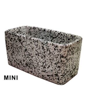 Taça Espanha Retangular Mini em Cerâmica para Cemitério - Branco