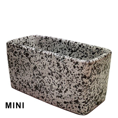 Taça Espanha Retangular Mini em Cerâmica para Cemitério - Branco