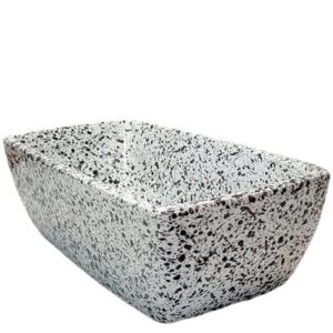 Taça Floreira Baixa Nº1 em Cerâmica para Cemitério - Branco