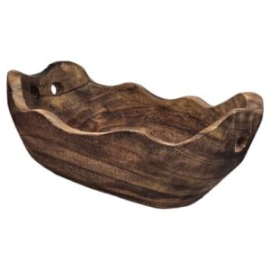 Taça Decorativa em Madeira 40x23x15cm