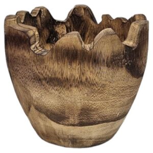 Taça Decorativa em Madeira 20x20x17cm