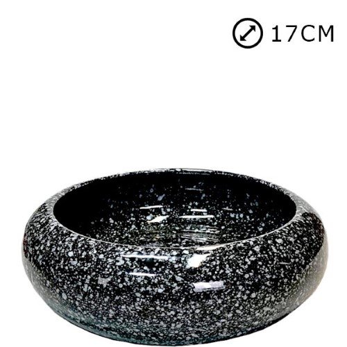 Taça Pneu Nº1 em Cerâmica para Cemitério para Esponja 17cm - Preto