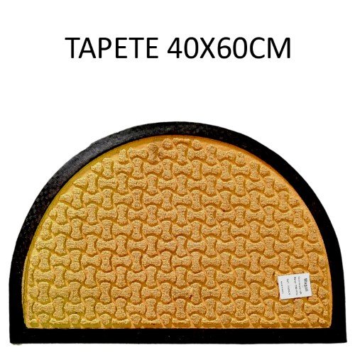 Tapete de Entrada Meia Lua Tufado 40x60cm - Amarelo