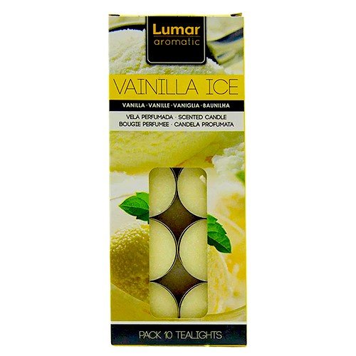 Velas Tealight Perfumadas - Pack 10, Baunilha