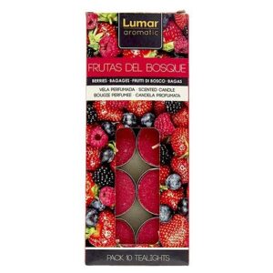 Velas Tealight Perfumadas - Pack 10, Frutos Vermelho