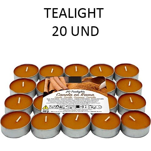 Velas Tealight Perfumadas - Pack 20, Canela