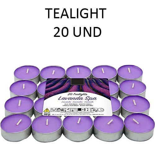 Velas Tealight Perfumadas - Pack 20, Lavanda