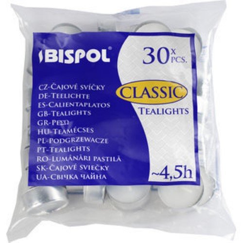 Velas Tealight - Pack 30, Branco