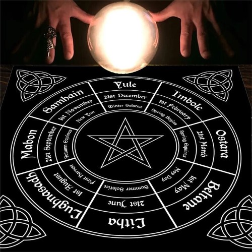 Toalha de Tarot 75x75cm - Roda do Ano