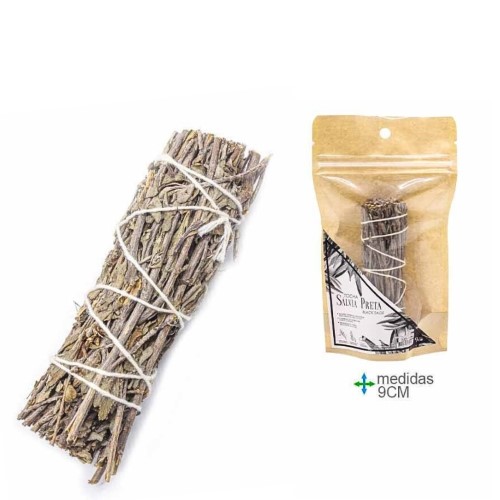 Tocha de Sálvia Preta 9cm