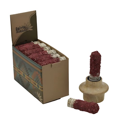 Tocha de Sálvia Branca e Sangue de Dragão 11cm