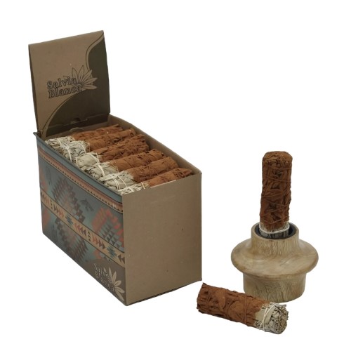 Tocha de Sálvia Branca e Canela 11cm