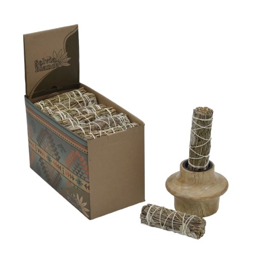 Tocha de Sálvia Branca e Lavanda 11cm