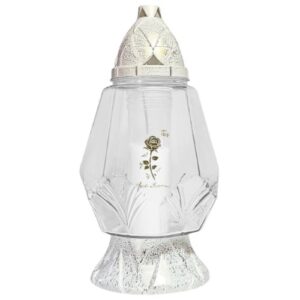 Candeeiro de Vidro com Tampa - Recarga P600, Branco