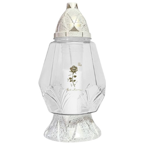 Candeeiro de Vidro com Tampa - Recarga P600, Branco