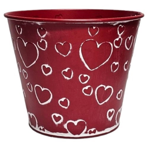 Vaso em Latão 14x12,5cm - Corações