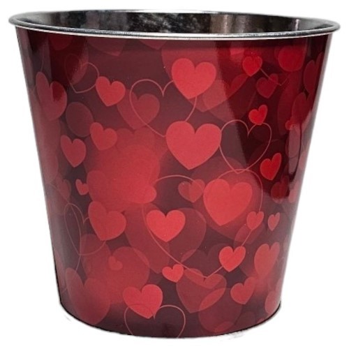 Vaso em Latão 14x12,5cm - Corações