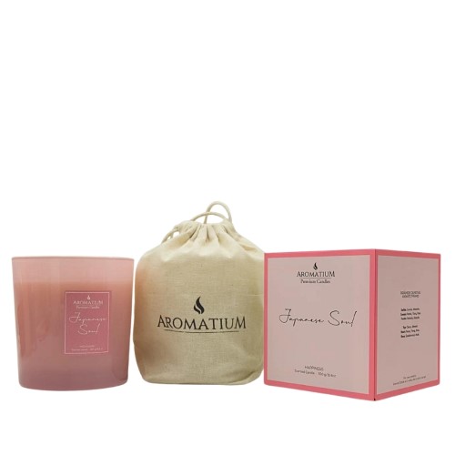 Vela Perfumada em Copo de Vidro 550g - 3 Mechas, Japanese Soul