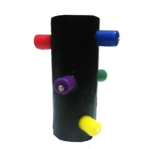 Vela 7 Mechas - Preto, Sete Cores