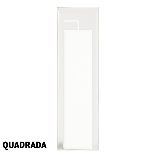 Vela de Batizado Quadrada 260g - Branco