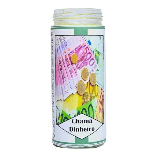 Vela em Copo de Vidro - Chama Dinheiro