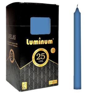 Vela Cónica 20cm - Pack 25, Azul Claro